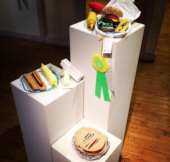 Textile art tiny McKittens Erin Murtha